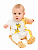 Комбинезон "Теплая африка" с жирафиком - Размер 62 - Цвет белый с желтым - интернет-магазин Bits-n-Bobs.ru
